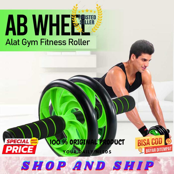 Gambar heel Roller Gym Wheels Exercise AB Roller Roda Fitness Push Up Roller Melatih Otot ORIGINAL SAS dari Shopandshipofficial undefined Tokopedia