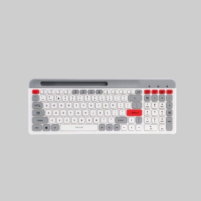 Gambar Rexus KB02 Wireless Keyboard Dual Connection Mosaic KB-02 - Putih dari Starcomp Solo undefined Tokopedia