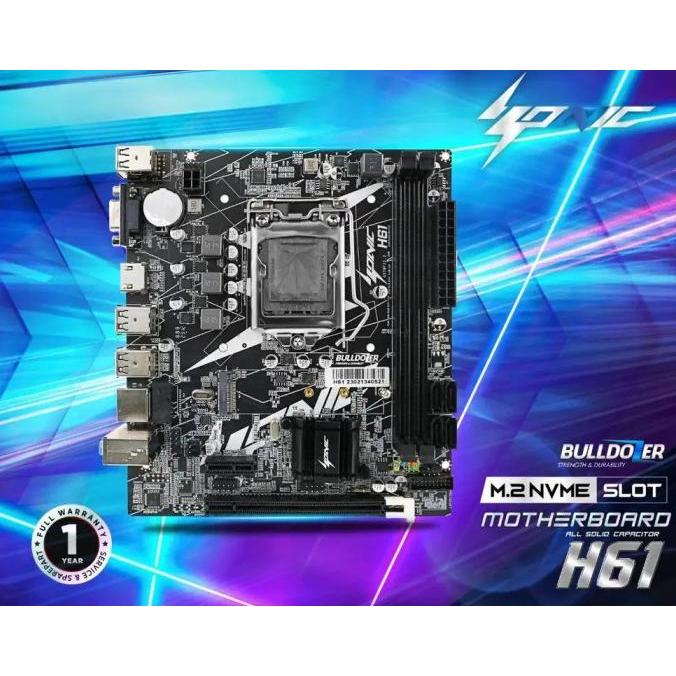 Bulldozer H61b-lz Motherboard Intel H61 Socket Lga 1155 Ddr3 Vga Hd