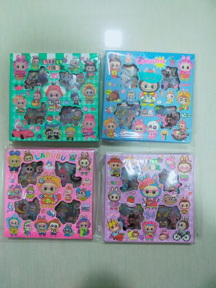 Gambar STIKER LABUBU STICKER LABUBU VS CRY BABY STIKER CRY BABY viral 1 box isi 96pcs mix random / sachet - LABUBU BOX dari velvetshop undefined Tokopedia