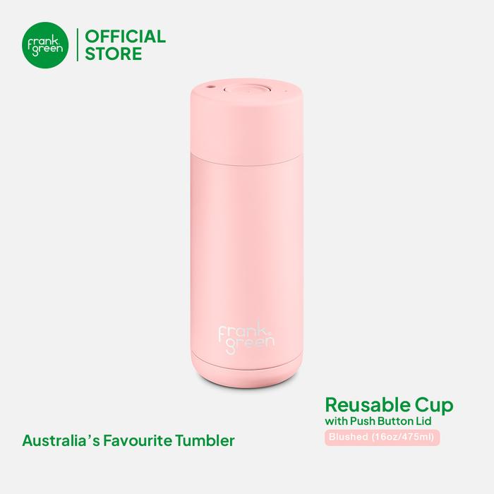 Gambar frank green Ceramic Reusable Cup with Push Button Lid - 475ml (16oz) - Blushed dari frank green Indonesia undefined Tokopedia