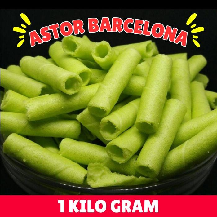 Gambar Astor Mini 1KG Murah Enak Renyah Astor Barcelona Warna Hijau Wafer Rolls Kiloan Rasa Pandan - Shine Mate - 1 kg, Pandan dari Shine Mate ID undefined Tokopedia
