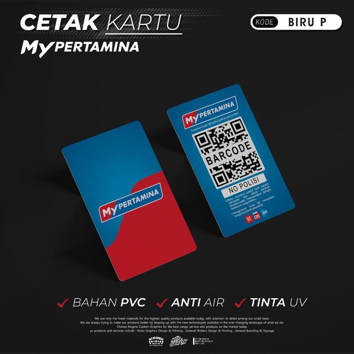 Gambar Cetak Kartu My Pertamina Print UV Bahan PVC - Biru dari HogMX undefined 5 Tokopedia