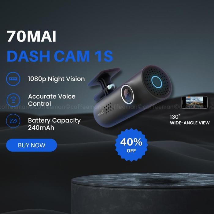 Jual [NEW] 70MAI SMART DASH CAM 1S 1080P RECORDER AUTO CAR CAMERA