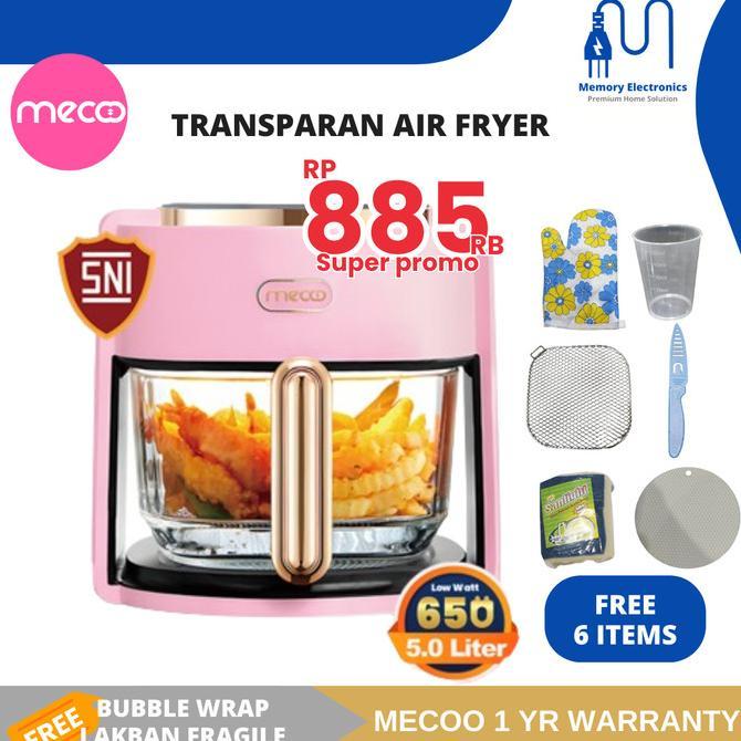 Gambar Promo Mecoo Air Fryer Transparan Digital 5L - PINK TRANSPARAN dari WALMART` undefined Tokopedia