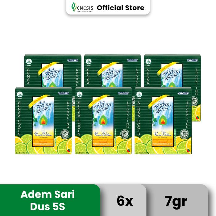 Gambar Adem Sari Larutan Penyejuk Dus 5'S 6 pcs x7Gr Value Pack dari Enesis Group undefined Tokopedia