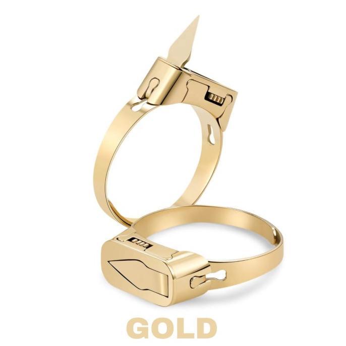 Gambar Cincin pisau titanium impor pisau mini motif cincin fashion ring knife - Gold dari Bendy2shop undefined Tokopedia