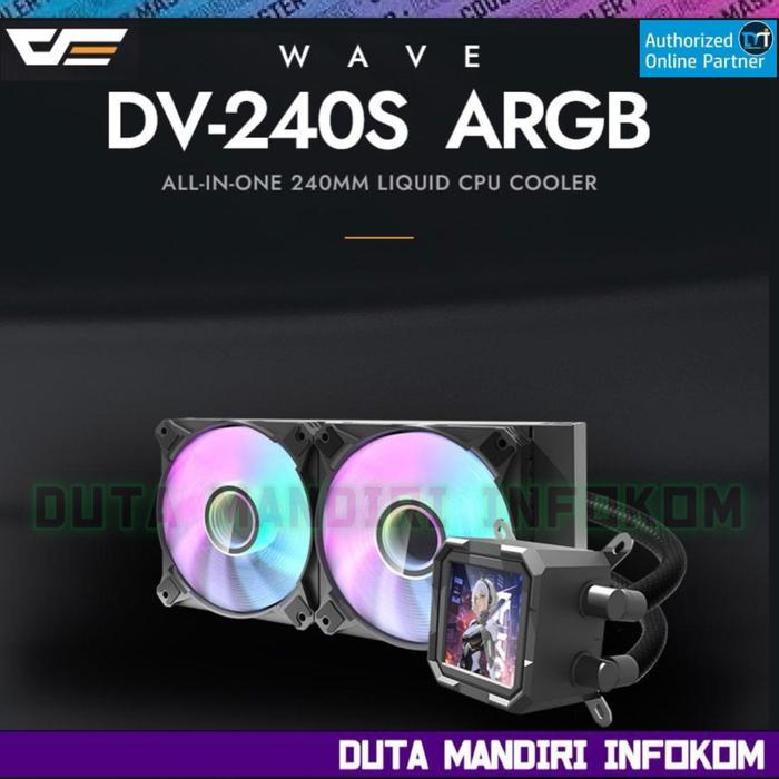 Gambar darkFlash WAVE DV240S DV360S ARGB - AIO Liquid CPU Cooler with LCD Display I DV-240S I DV-360S - DV240S Black dari Duta Mandiri Infokom undefined Tokopedia