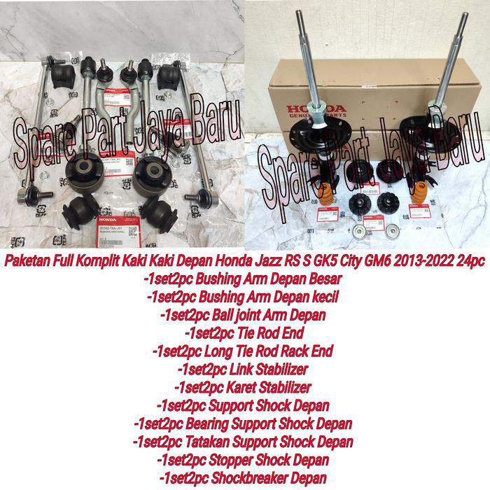 Gambar Paketan Full Komplit Kaki Kaki Depan Jazz RS S GK5 2013-2022 24pc dari SPARE PART JAYA BARU undefined Tokopedia