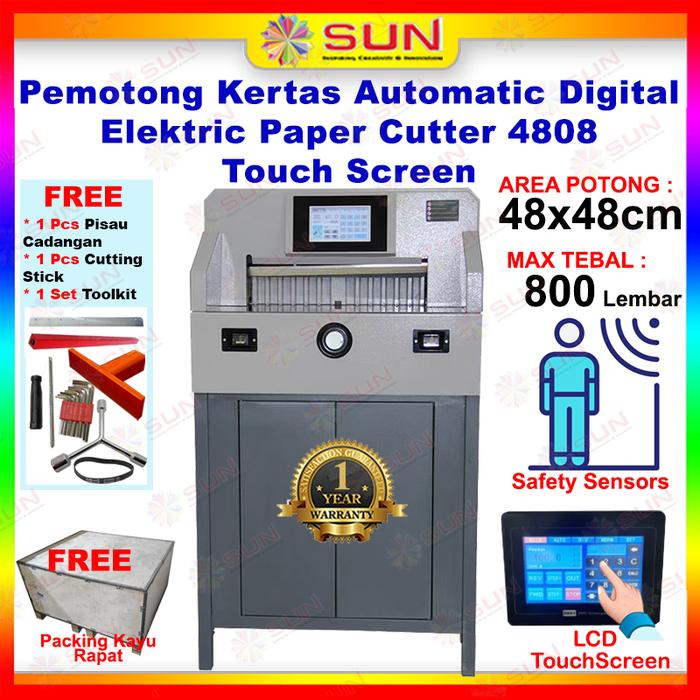 Gambar Mesin Potong Kertas Otomatis 4808 SUN - Mesin Pemotong Kertas Digital - Mesin Pemotong Kertas Otomatis - Mesin Potong Kertas Digital 48 Cm - 4808 Touchscren, Surabaya dari Sun Indonesia undefined Tokopedia