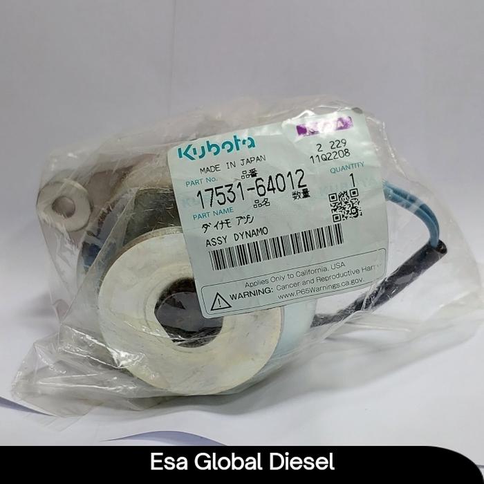 Gambar Assy Dynamo / Alternator 17531-64012. For Kubota D1005, D1105, D722, Z482, D902, V1305, V1505. dari Esa Global Diesel undefined Tokopedia