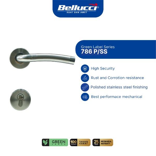 Gambar Bellucci KUNCI PINTU BELLUCCI 786 PSS Green Series Handle Pintu Modern Stainless Steel Finishing Chrome Kokoh Tahan Lama Keamanan Ekstra dari ONASSIS BELLUCCI OFFICIAL undefined Tokopedia