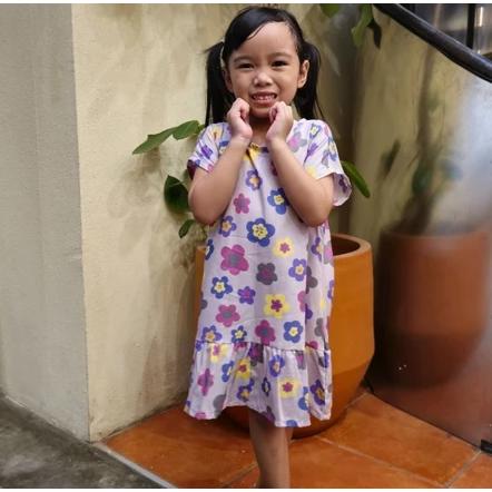 Gambar FWBJ - Daster Ruflle Dress Rayon Anak 4-12 tahun | daster remaja - Raspberry, L dari Ara56 undefined Tokopedia