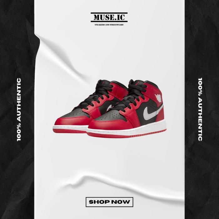 jordan mid gym red gs