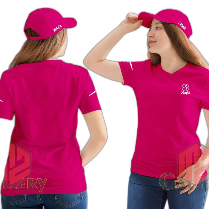 Gambar Kaos dan topi olahraga zumba pakaian sport wanita baju aerobic cewe trendi terbaru Volly Futsal - Pink, M dari Syifa store03 undefined Tokopedia