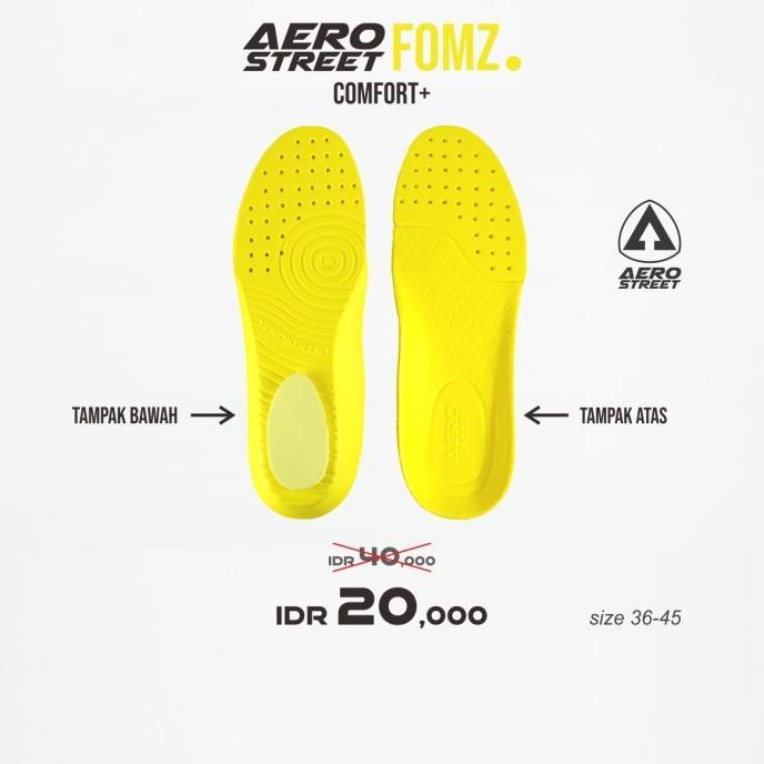 Gambar Aerostreet 36-45 Aerofomz - Insole Sepatu Sneakers Pria Wanita Aero - 36 dari Bendy2shop undefined Tokopedia