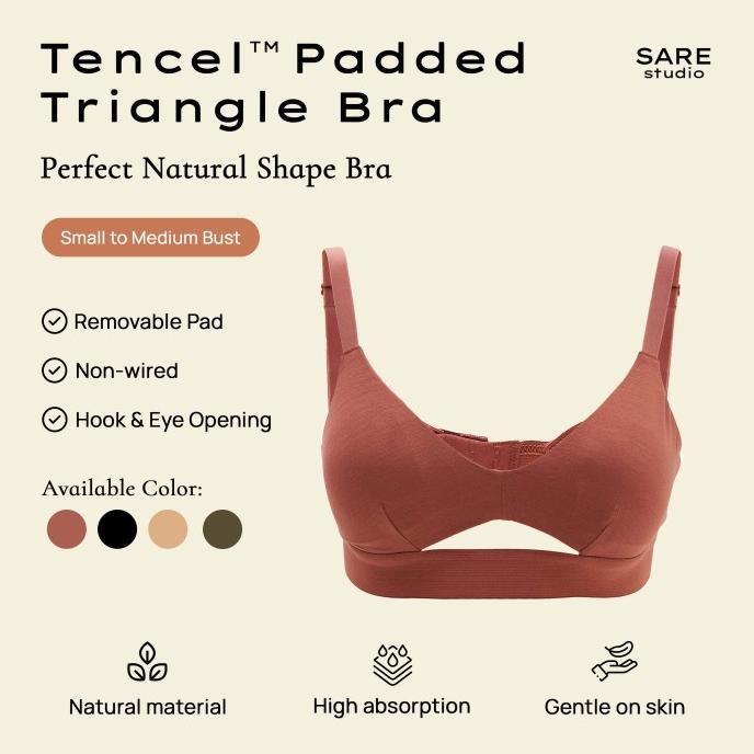 Gambar Murah Bra - Sare Studio Padma Padded Tencel Triangle Bra - BH - 1 Pcs Non COD - Rosewood, L dari El berkah amanah undefined Tokopedia