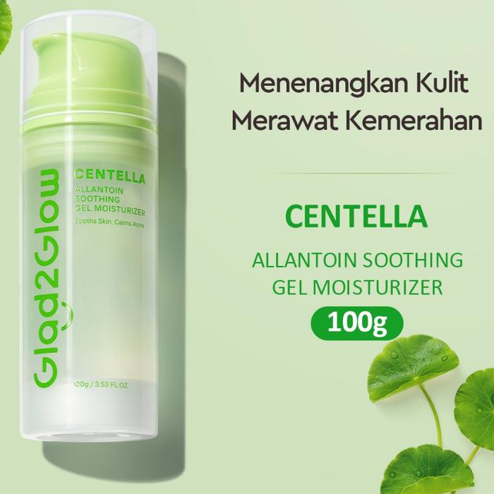 Gambar Glad2Glow Centella Allantoin Soothing Gel Moisturizer 100ML Jumbo dari AryafStore undefined Tokopedia