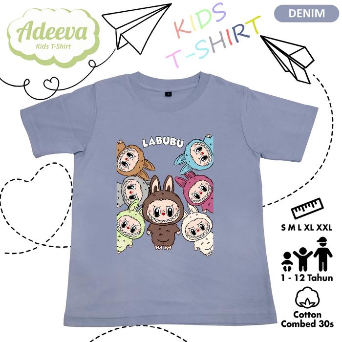 Gambar Kaos Anak Karakter Labubu Umur 1-12 Tahun Baju Anak Karakter Labubu - DENIM, S dari adeevastore20 undefined Tokopedia