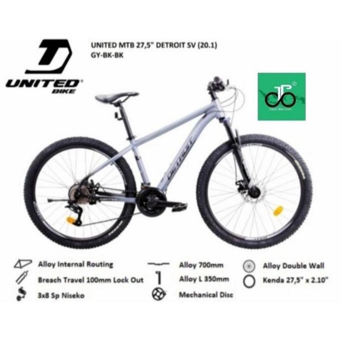 Jual [SIAP KIRIM] SEPEDA MTB UNITED DETROIT SV (3X8SPD