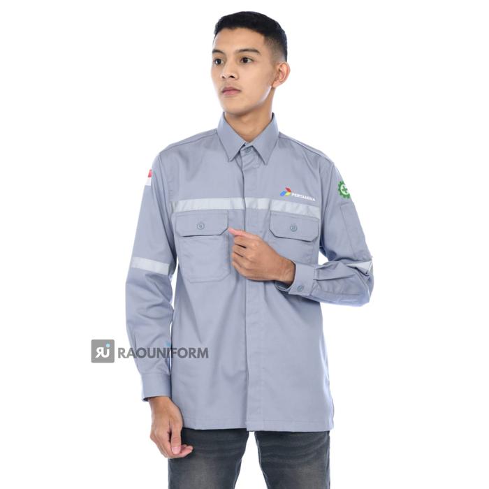 Gambar Atasan Baju Seragam Pertamina Wearpack Pertamina Kemeja Karyawan - Abu-abu, S dari RAOUNIFORM undefined Tokopedia