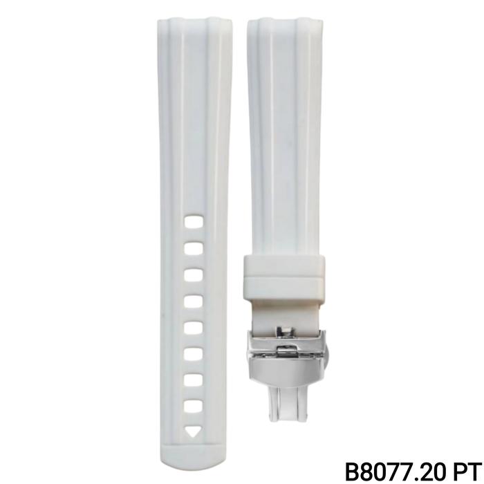 Gambar Tali Jam Tangan 20 MM Rubber Curve End Diver Watch Strap 8077.20 - Putih dari Watch Band N strap undefined Tokopedia