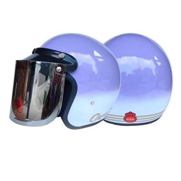 Gambar Helm Murah Bogo Gradasi Dewasa Retro Sni Helm Wanita Pria Free Buble Wrap Packing Aman Kaca Motorcycle Helmet - Ungu-Putih, Helm Saja dari Lancar Abadi Helmet undefined Tokopedia