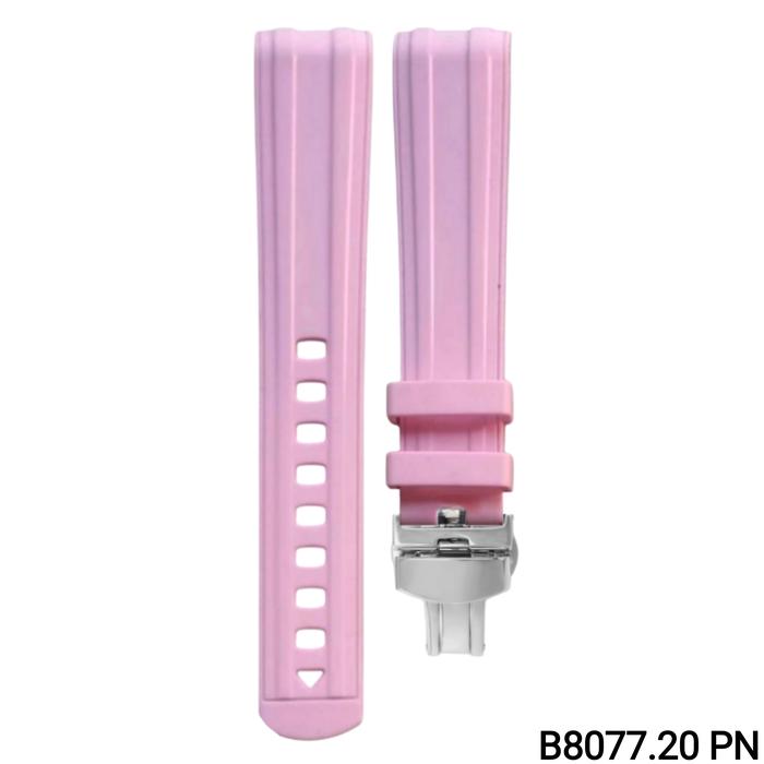 Gambar Tali Jam Tangan 20 MM Rubber Curve End Diver Watch Strap 8077.20 - Merah Muda dari Watch Band N strap undefined Tokopedia