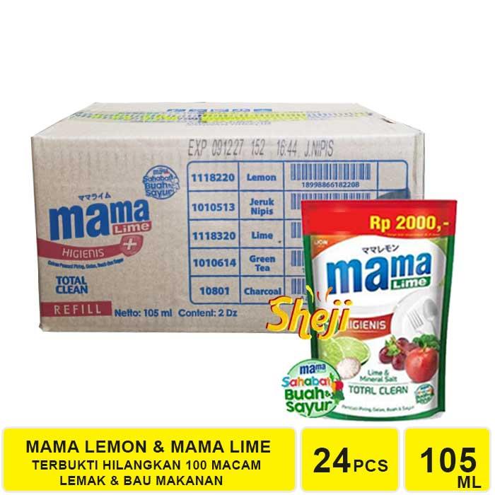 Gambar 1 DUS ISI 24 PCS MAMA LEMON 105 ML / LIME 105 ML SABUN PENCUCI PIRING - LIME 1D dari Sheji undefined Tokopedia