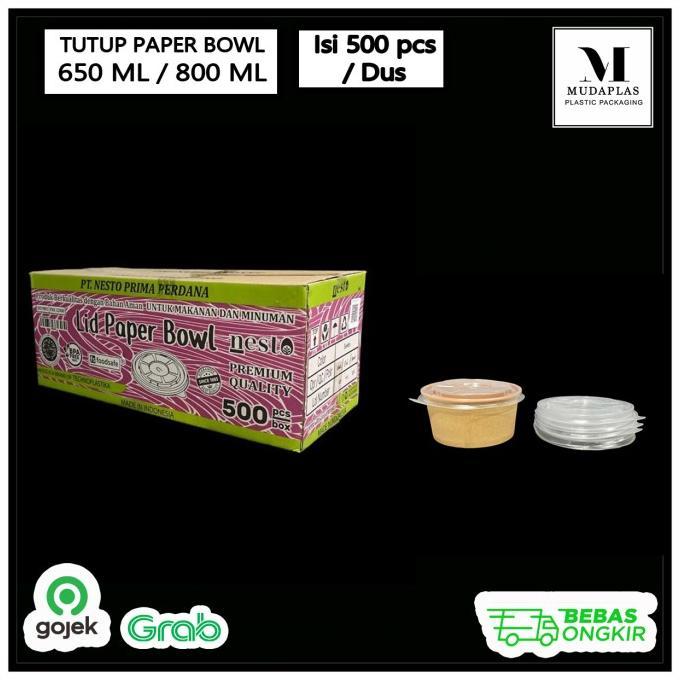 Gambar [TOP] LID TUTUP PAPER BOWL 360 ML 500 ML 650 ML 800 ML GROSIR ISI 500 PCS - 650 ML / 800 ML dari idzans STOR undefined Tokopedia