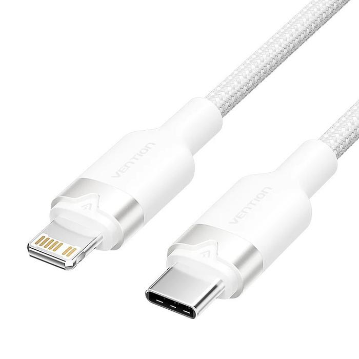Gambar Vention LAL USB 2.0 Type-C to Lightning 3A Cable Aluminum Alloy Type - Putih, 1 Meter dari Starcomp Solo undefined Tokopedia