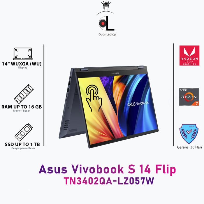 Jual Asus Vivobook 14 S Flip TN3402QA-LZ057W RYZEN 5800H/HS