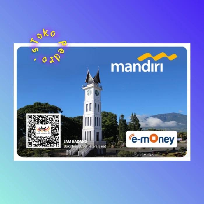 Gambar Mandiri e-Money Edisi Pariwisata Sumatera Barat Ori /Like eMoney eToll Flazz Tapcash or Brizzi - Jam Gadang dari Toko PEDRO's undefined Tokopedia