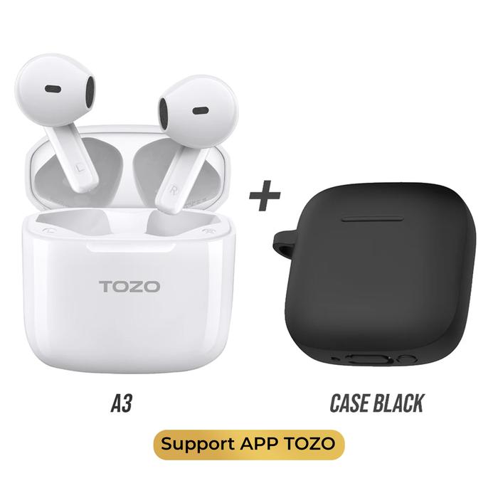 Gambar Tozo A3 Wireless Earbuds Bluetooth 5.3 In-Ear Noice Reduction Calling - A3 APP+Case BK dari Tozo Official undefined Tokopedia