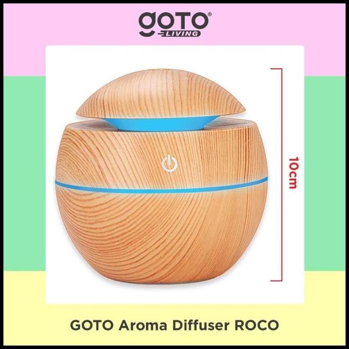 Gambar Goto Roco Humidifier Diffuser Aroma Terapi Essential Oil Pelembab - Light Wood dari Lapak_Labirin undefined Tokopedia