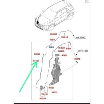 Gambar HOSE I SELANG WIPER HYUNDAI GENUINE PART - ATAS dari Hyundai Internusa Official undefined Tokopedia