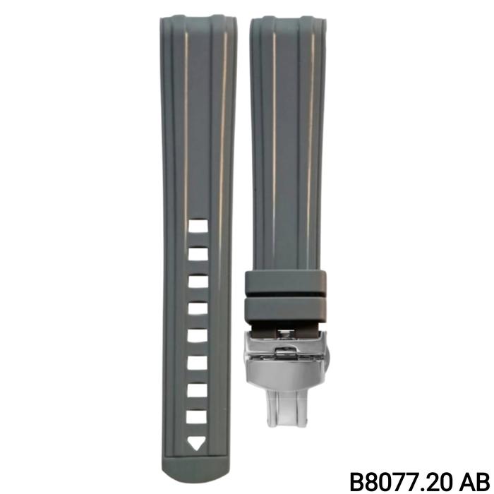 Gambar Tali Jam Tangan 20 MM Rubber Curve End Diver Watch Strap 8077.20 - Abu-abu dari Watch Band N strap undefined Tokopedia