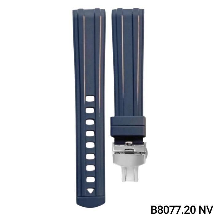 Gambar Tali Jam Tangan 20 MM Rubber Curve End Diver Watch Strap 8077.20 - Biru dari Watch Band N strap undefined Tokopedia