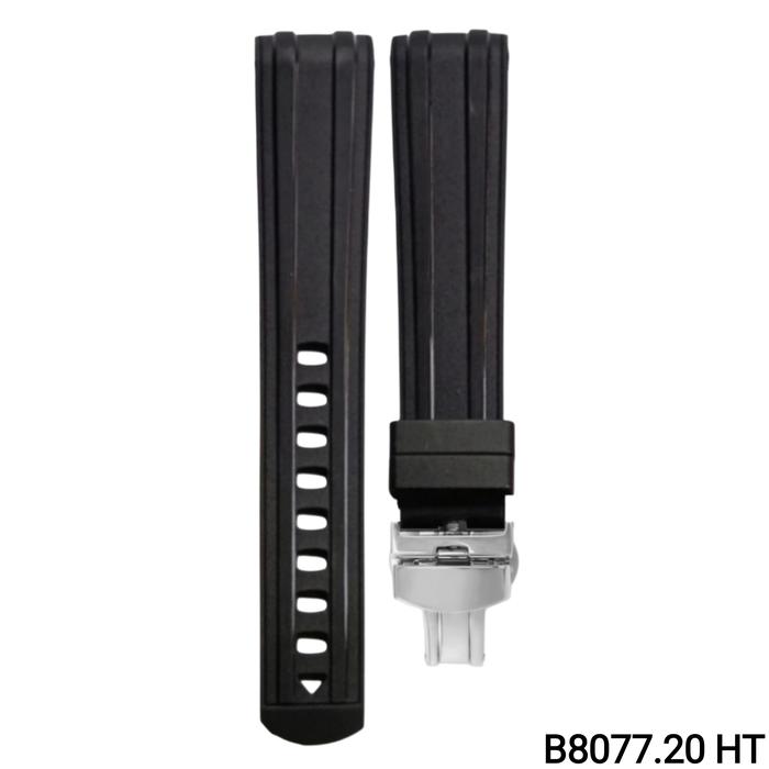 Gambar Tali Jam Tangan 20 MM Rubber Curve End Diver Watch Strap 8077.20 - Hitam dari Watch Band N strap undefined Tokopedia