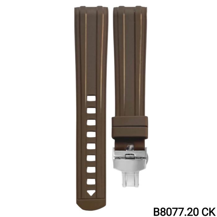 Gambar Tali Jam Tangan 20 MM Rubber Curve End Diver Watch Strap 8077.20 - Cokelat dari Watch Band N strap undefined Tokopedia