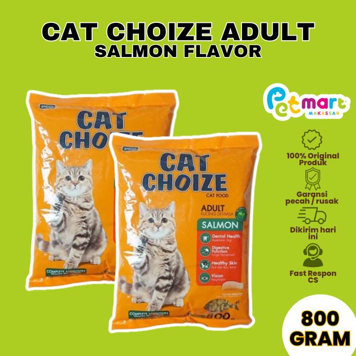 Gambar Makanan Kucing Cat Choize Salmon Repack 800 gr dari Beepetmart Makassar undefined Tokopedia