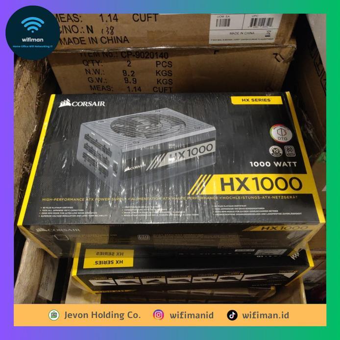 Gambar Corsair Hx1000 Fully Modular Platinum Power Supply Psu Hx 1000 Watt - Second 2031 dari PowerTech Storee undefined Tokopedia