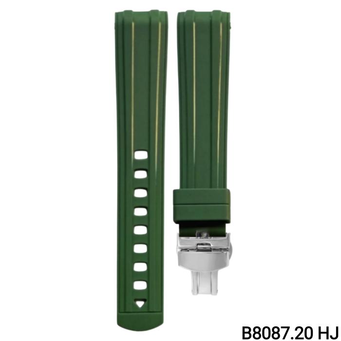 Gambar Tali Jam Tangan 20 MM Rubber Curve End Diver Watch Strap 8077.20 - Hijau dari Watch Band N strap undefined Tokopedia