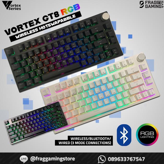 Gambar VORTEX GT8 / GT 8 / GT-8 VORTEXSERIES MECHANICAL - GAMING KEYBOARD - WHITE CASE, RED SWITCH dari laylae store undefined Tokopedia