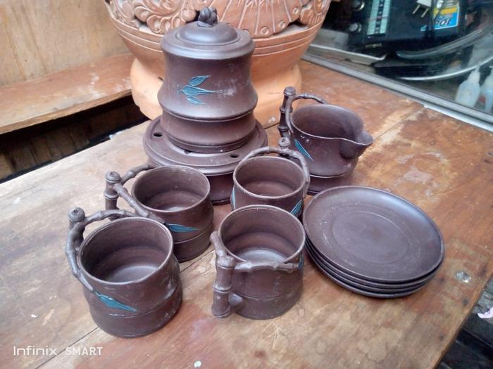 Gambar Teapot Set Gerabah Stempel Cina Kuno Jadul Antik dari Antikstore jkt undefined Tokopedia