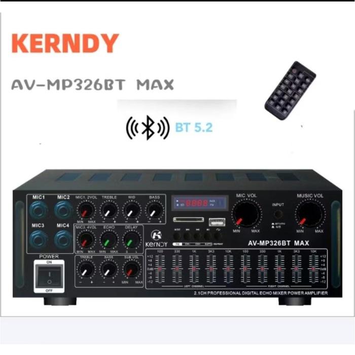 Gambar Amplifier kerndy Bluetooth 5.3 Audio AV326BT MAX Channel 2.1  Full Bass subwoofer Amplifier Karaok Home Theater kerndy av326bt MAX dari Sinar Lentera Kasih undefined Tokopedia