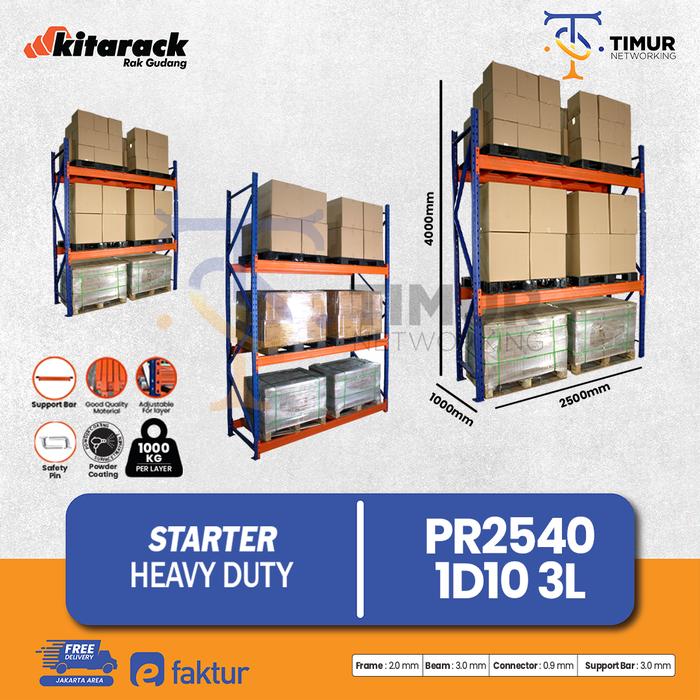 Jual KITARACK Rak Palet 1 TON Pallet Rack Heavy Duty Panjang 2.5 Meter ...