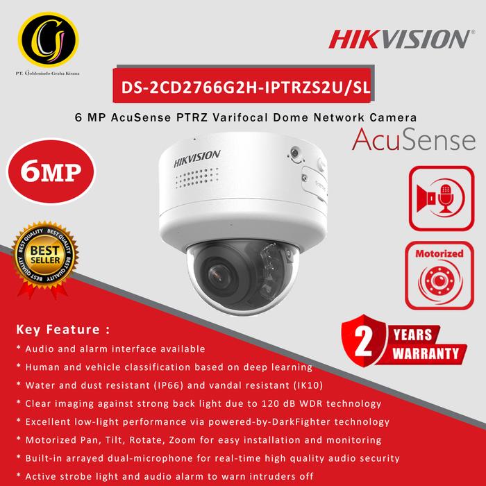 Promo DS-2CD2766G2H-IPTRZS2U/SL HIKVISION IP CAMERA 6MP ACUSENSE