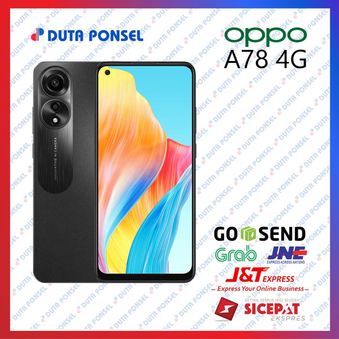 Gambar Oppo A78 4G NFC 8/256 GB Garansi Resmi - Mist Black dari Duta Ponsel Pekanbaru_NEW undefined Tokopedia