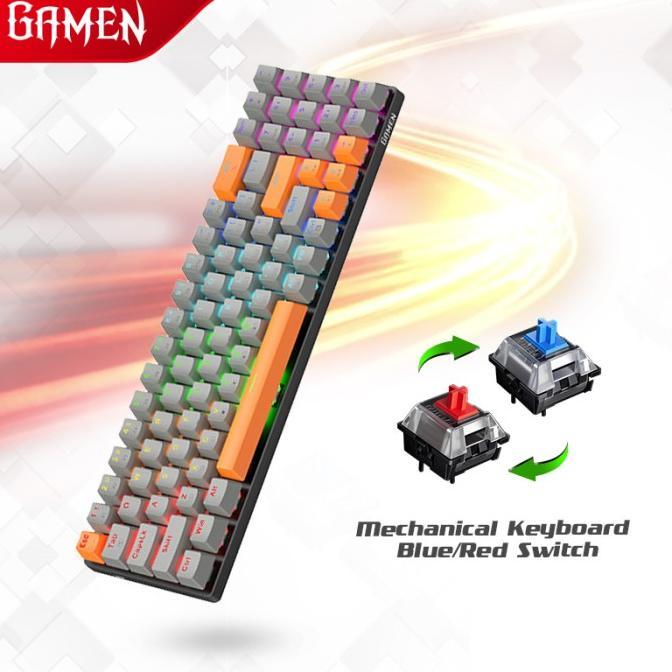 Gambar GAMEN TITAN ELITE MECHANICAL PLUGGABLE SWITCH GAMING KEYBOARD GARANSI - Orange(Red.SW) dari Ranido Shop undefined Tokopedia